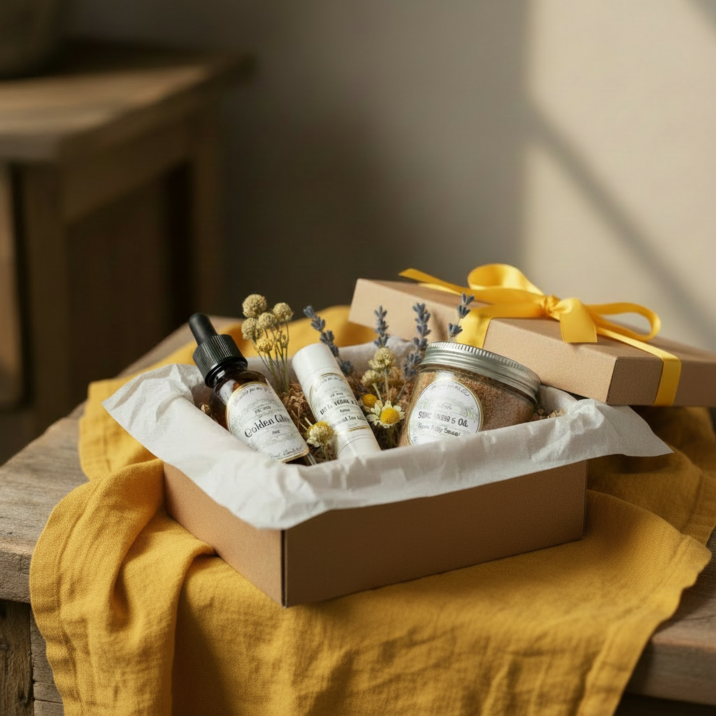 Golden Glow Gift Box Yellow Styling