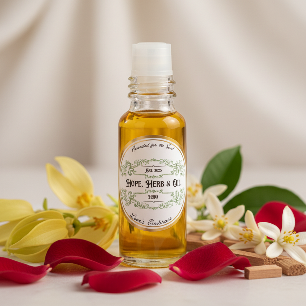 Love's Embrace roller bottle with product name