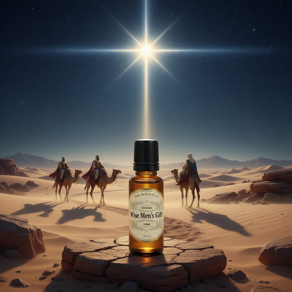 Wise Men's Gift - three wise men with prominent Star of Bethlehem